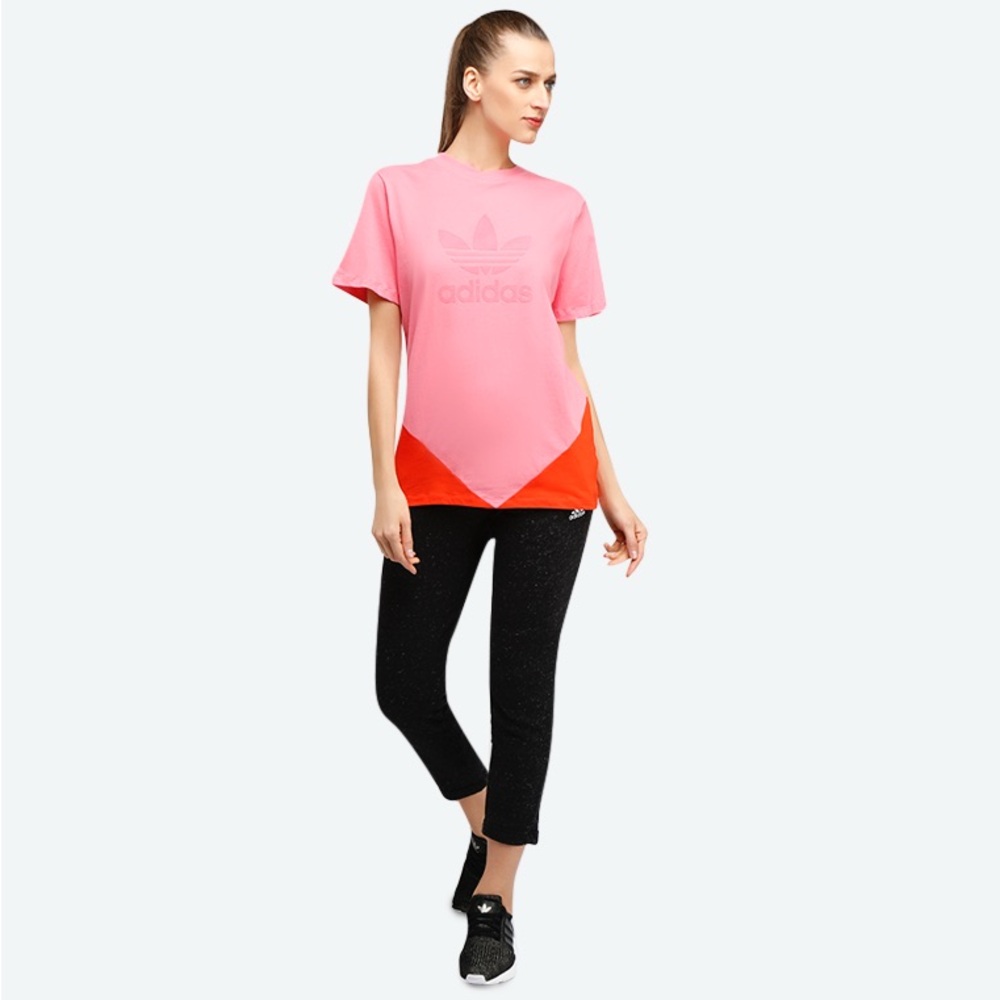 Adidas Vibrant Pink and Orange Tee